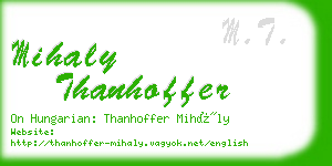 mihaly thanhoffer business card